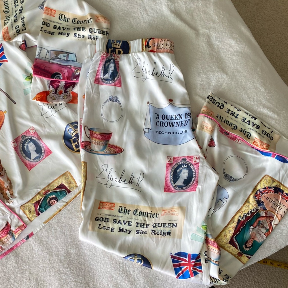 SheShow Queen Elizabeth II Vintage Pajama Set size XXL new with Tags - Picture 10 of 16